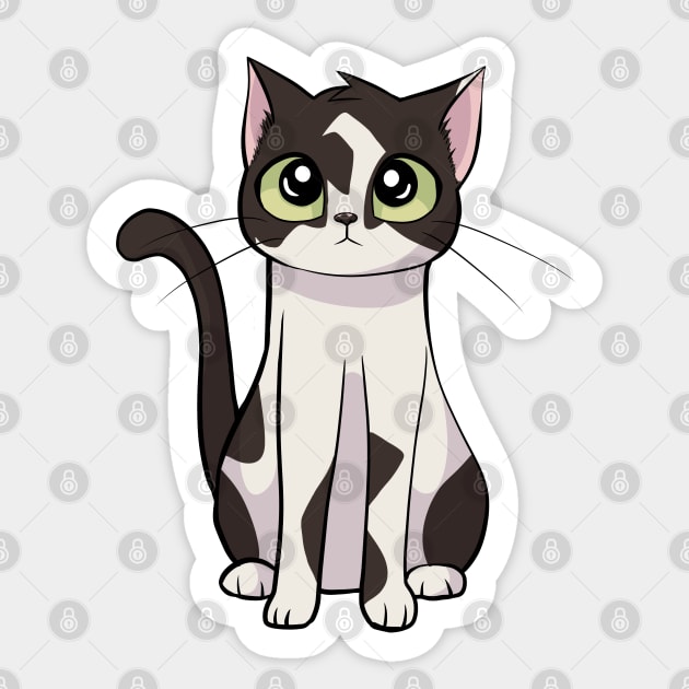 Tuxedo cat Sticker by OneSmolArtist
